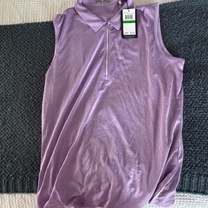 Callaway Lavender Sleeveless Polo Blouse